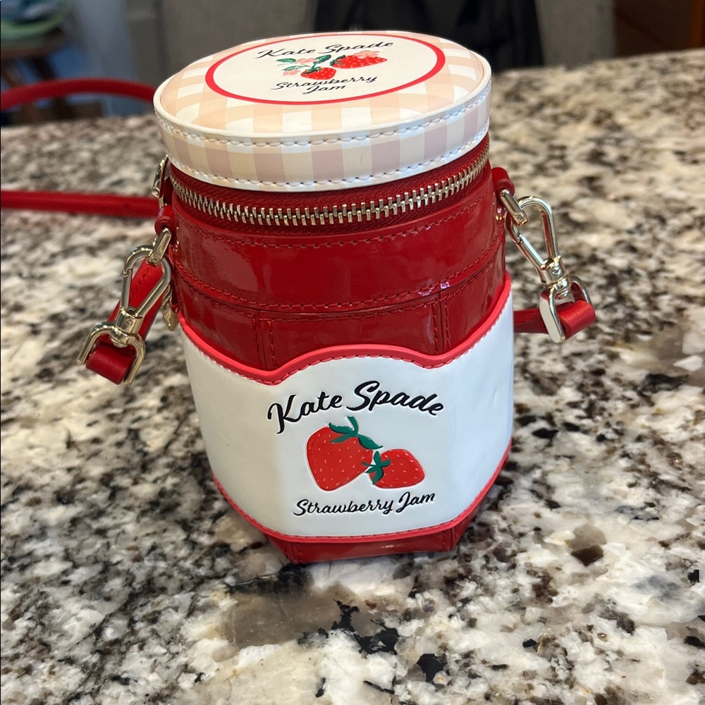Kate Spade Red and White Strawberry Jam Crossbody